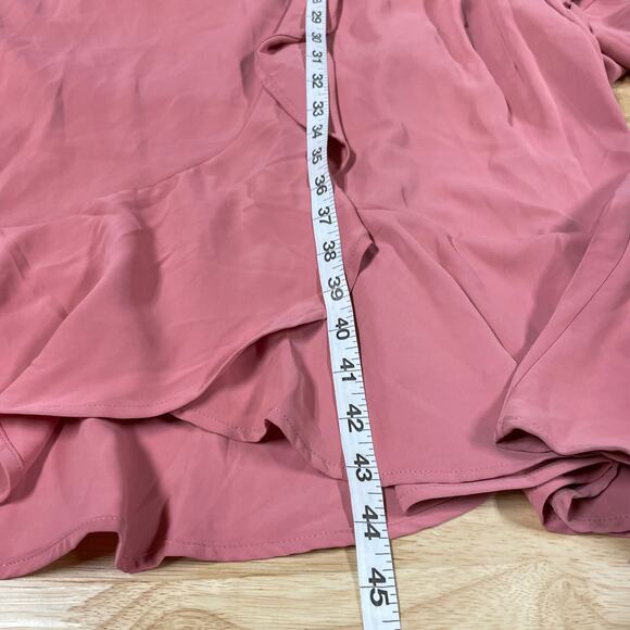 Standards & Practices NWOT Kylie Double Ruffles Wrap Dress Midi Size 2X Pink - Picture 11 of 11